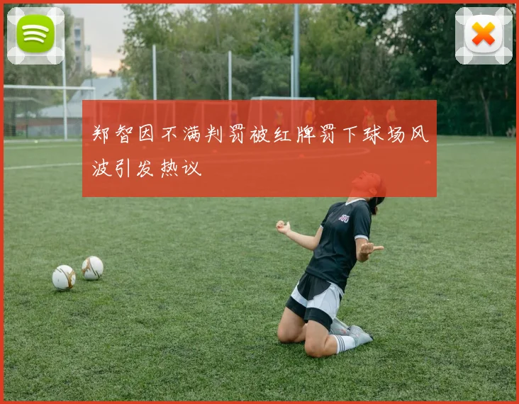 郑智因不满判罚被红牌罚下球场风波引发热议